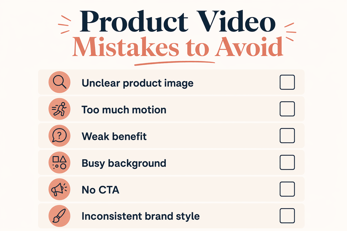 Product video mistakes checklist.