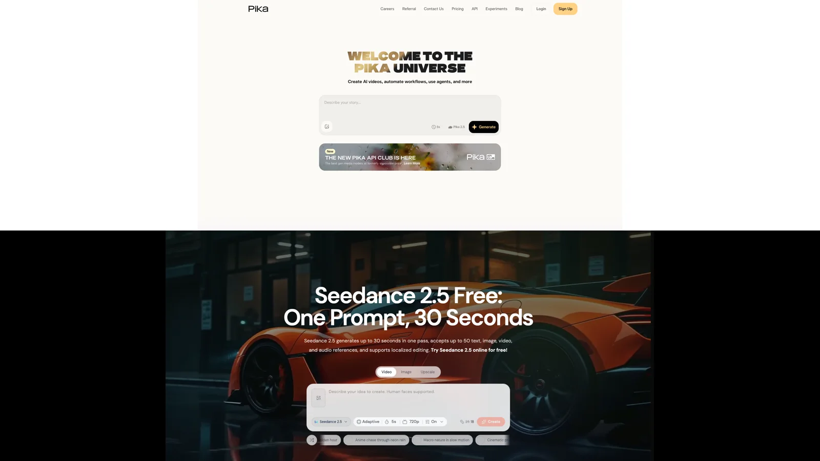 Pika 与 Seedance 2.5:社交效果还是受控 AI 视频?