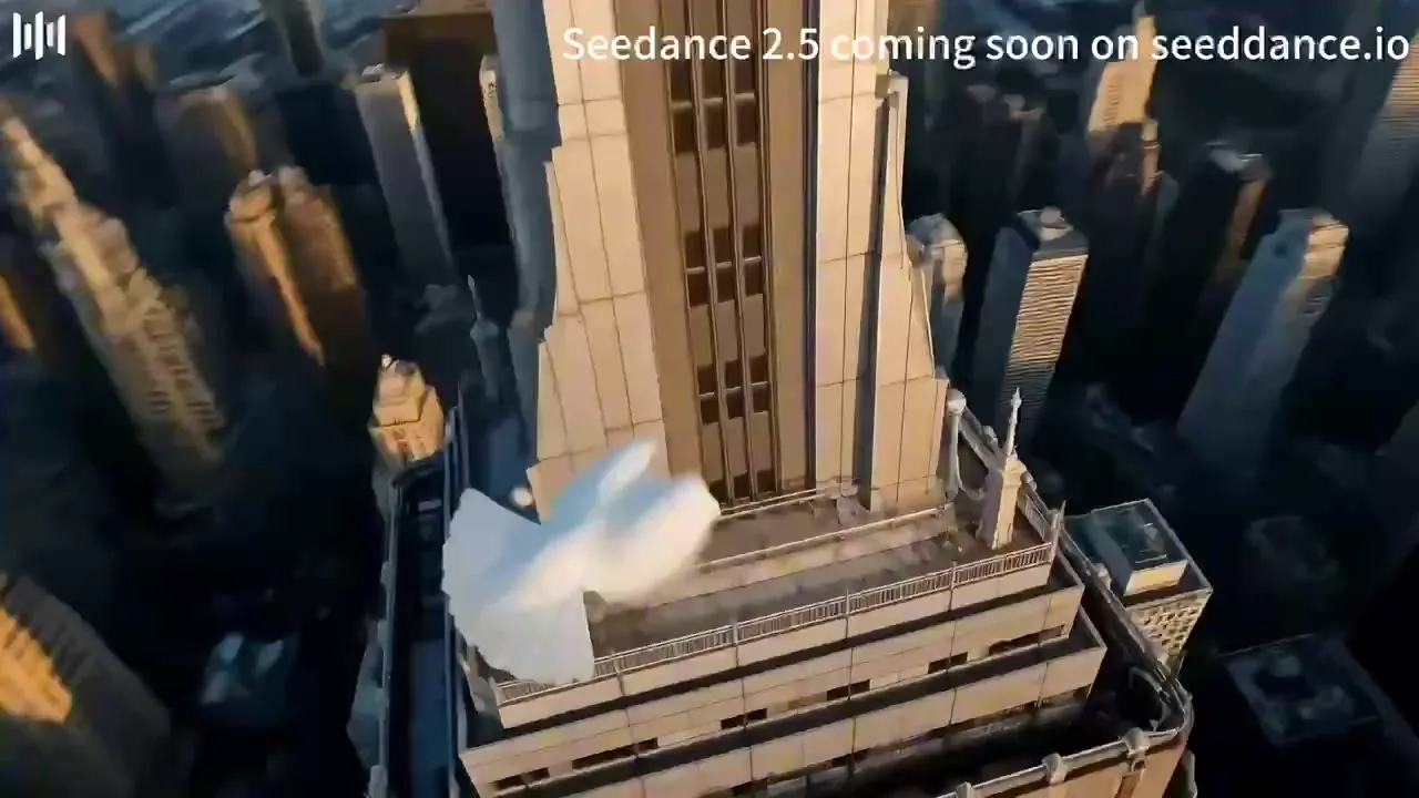 Seedance 2.5 官方发布海报,画面是城市天际线