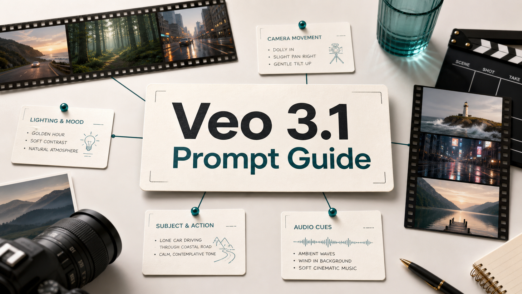 Veo 3.1 真实感 AI 视频提示词指南。